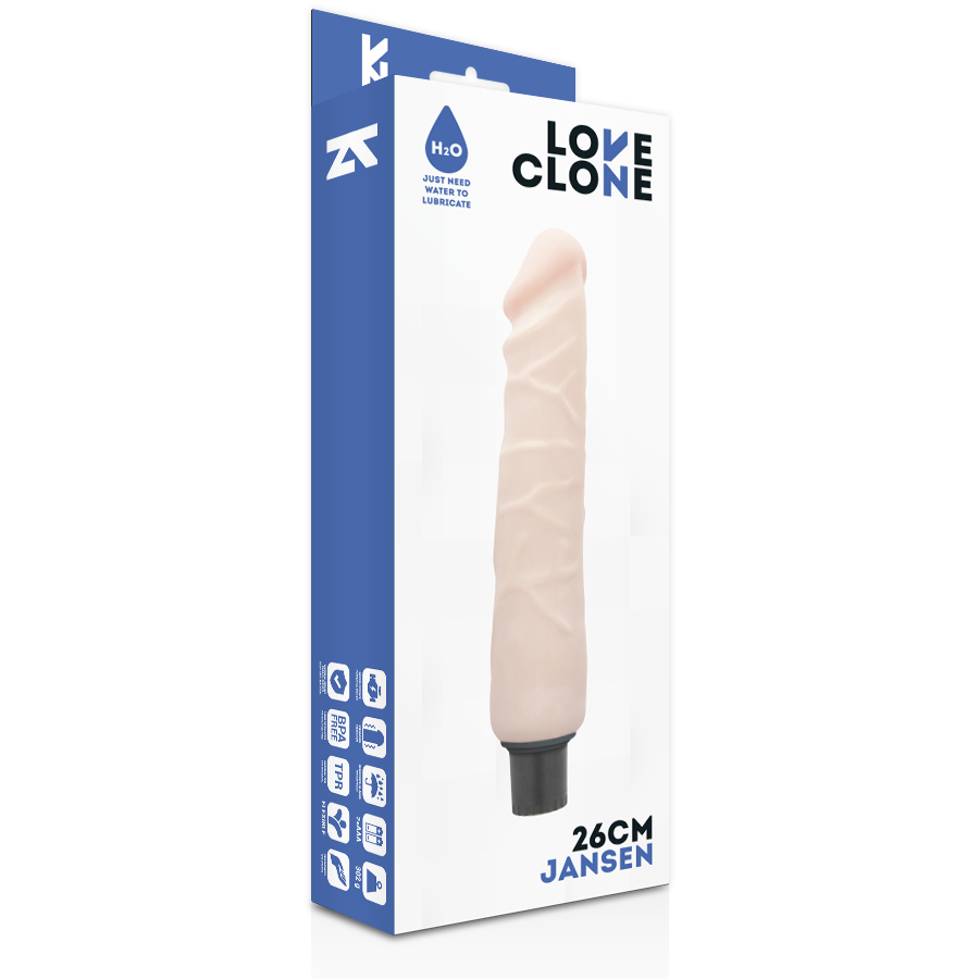 LOVECLONE - JANSEN SELF LUBRICATION VIBRADOR 26 CM -O- 4.2 CM - Sensuana.es