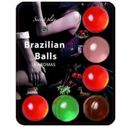 SECRETPLAY - 6 HOT BALLS LUBRICANTE CON AROMA DE FRUTAS - Sensuana.es