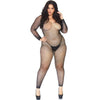 LEG AVENUE - BODYSTOCKING EN RED CON BRILLANTE 1X-2X - Sensuana.es