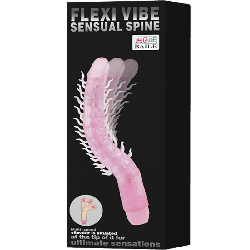 BAILE - FLEXI VIBE SENSUAL SPINE BENDABLE VIBRATING DILDO LILA 23.5 CM - Sensuana.es