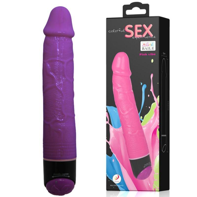 BAILE - COLORFUL SEX VIBRADOR REALISTICO LILA 23 CM - Sensuana.es