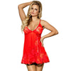 SUBBLIME - BABYDOLL ENCAJE FLORAL ROJO S/M - Sensuana.es