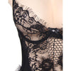 SUBBLIME - TEDDY ENCAJE FLORAL Y CON FLECOS NEGRO TALLA GRANDE - Sensuana.es