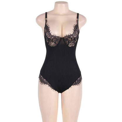 SUBBLIME - TEDDY CON FRANJAS NEGRO TALLA GRANDE - Sensuana.es