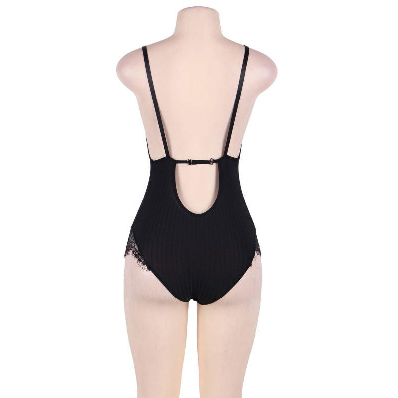 SUBBLIME - TEDDY CON FRANJAS NEGRO TALLA GRANDE - Sensuana.es