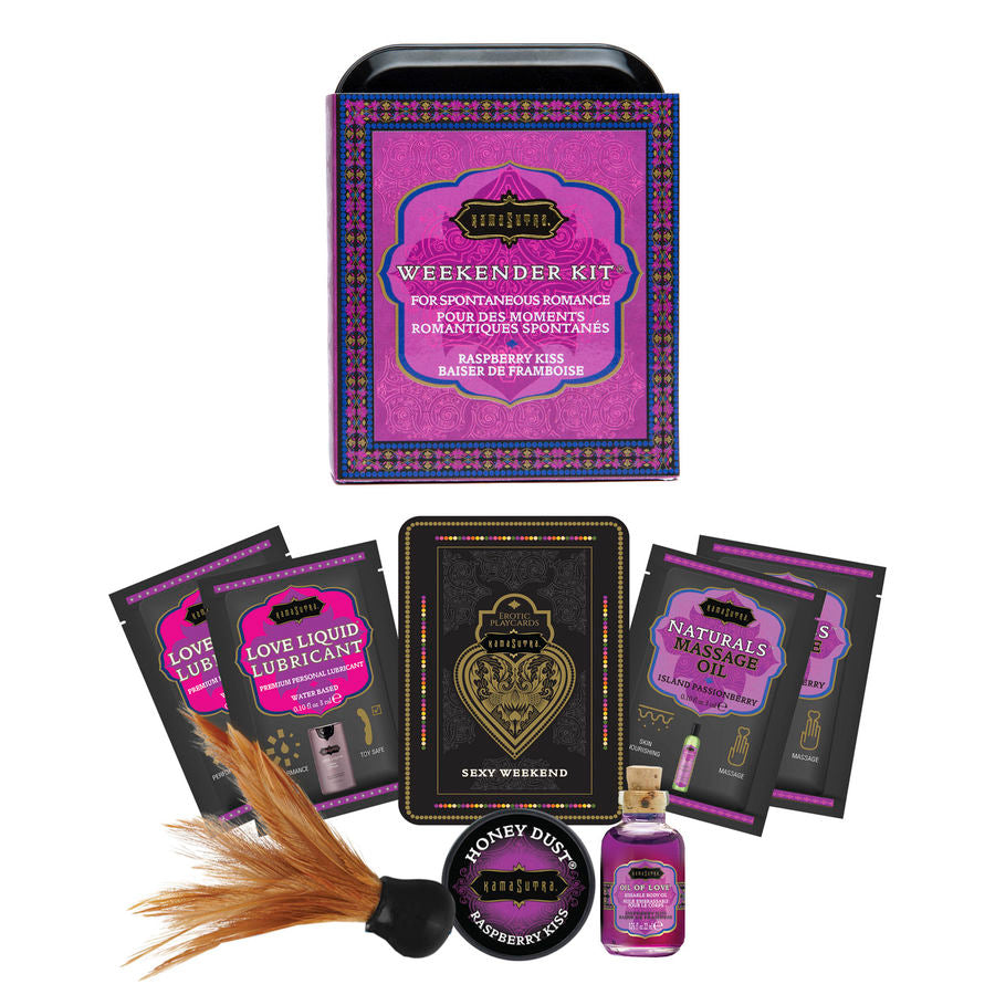 KAMASUTRA - WEEKENDER TIN KIT RASPBERRY KISS FRAMBUESA - Sensuana.es