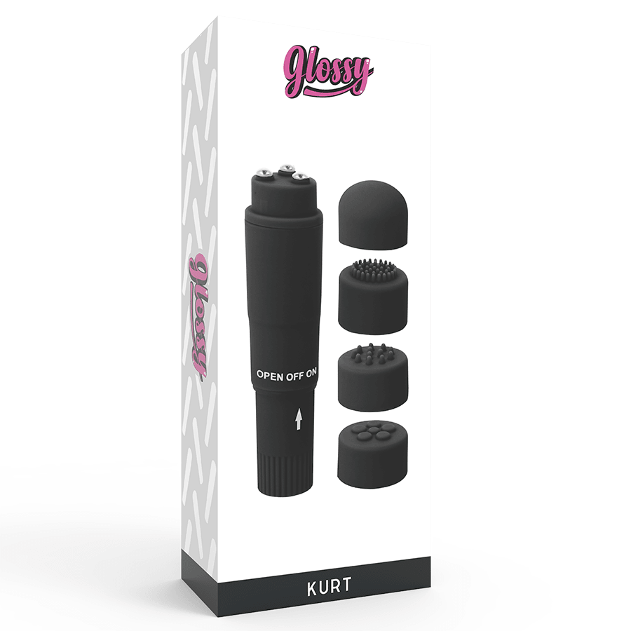 GLOSSY - POCKET  KURT MASAJEADOR NEGRO - Sensuana.es