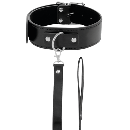 DARKNESS - COLLAR DE POSTURA CON CADENA LEATHER - Sensuana.es