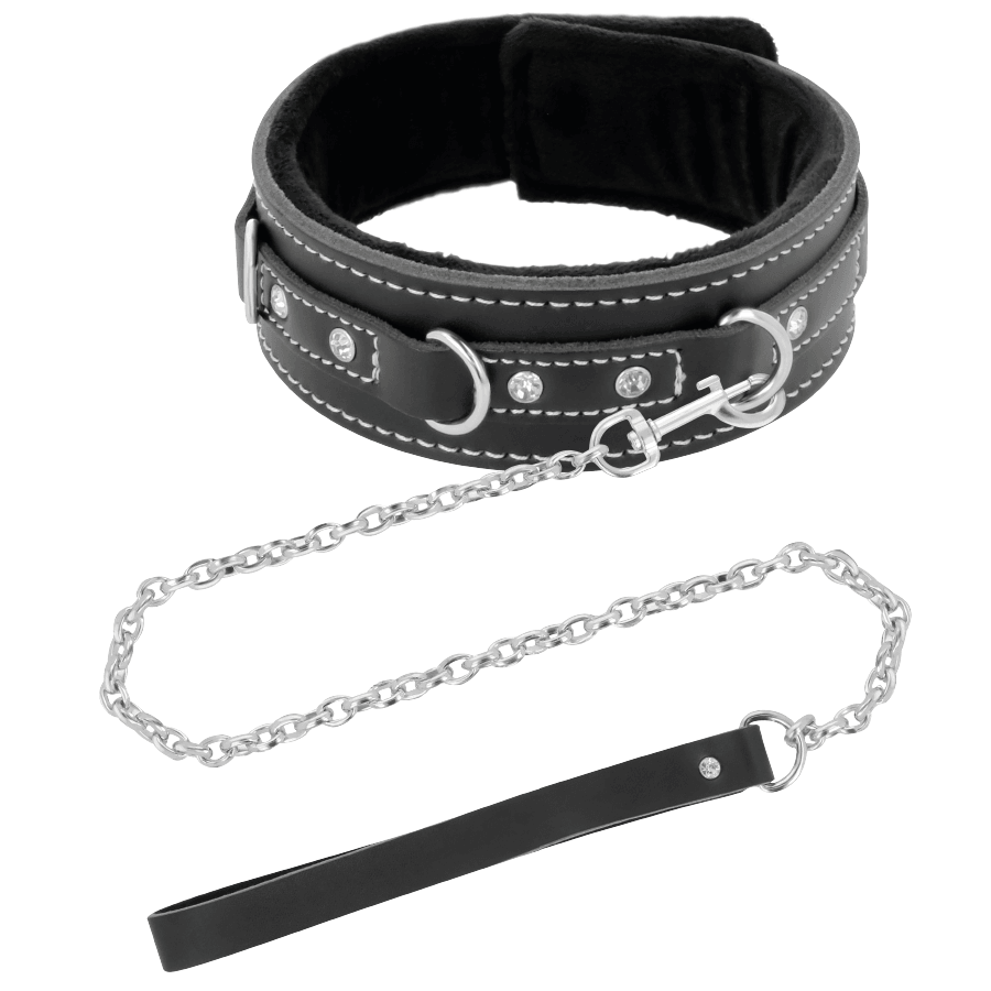 DARKNESS - COLLAR LEATHER CON CORREA ALTA CALIDAD - Sensuana.es