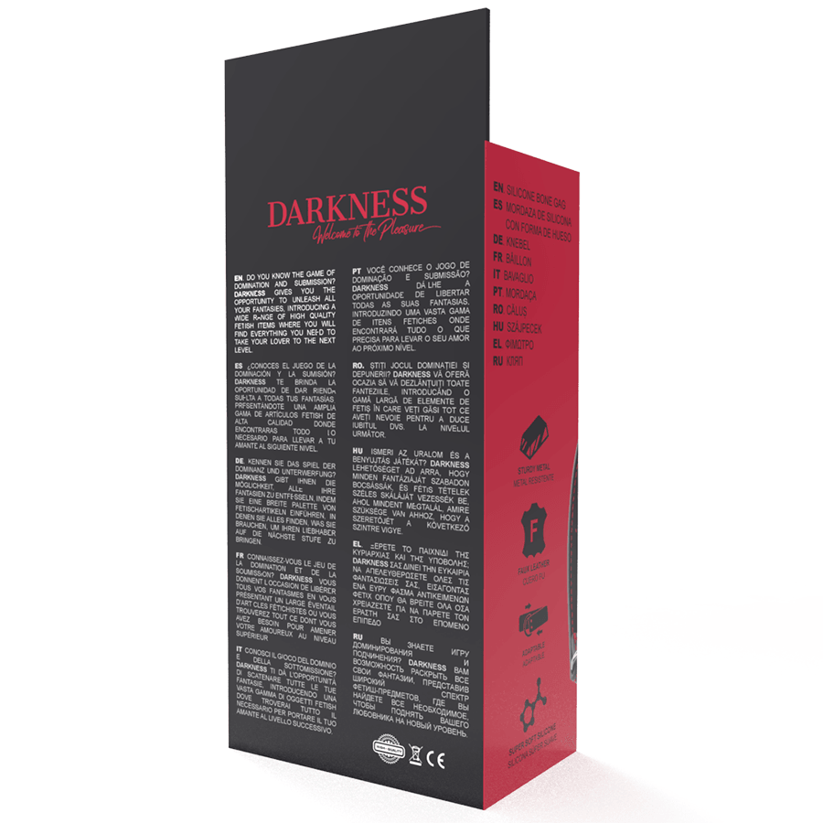 DARKNESS - MORDAZA SILICONA  HUESO NEGRO - Sensuana.es