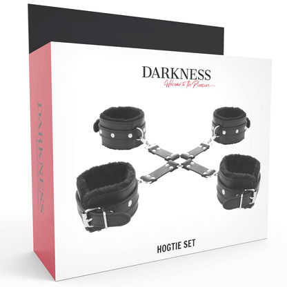 DARKNESS - ESPOSAS DE CUERO PARA PIES Y MANOS NEGRO - Sensuana.es