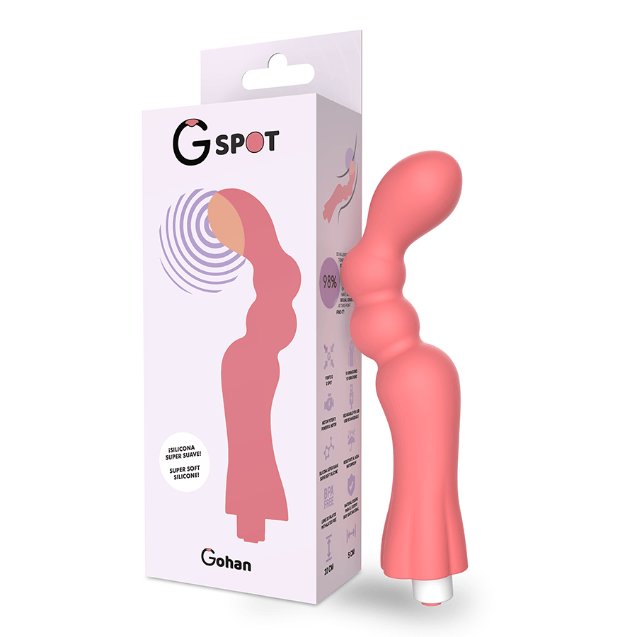 G-SPOT -  GOHAN VIBRADOR PUNTO G LIGHT RED - Sensuana.es