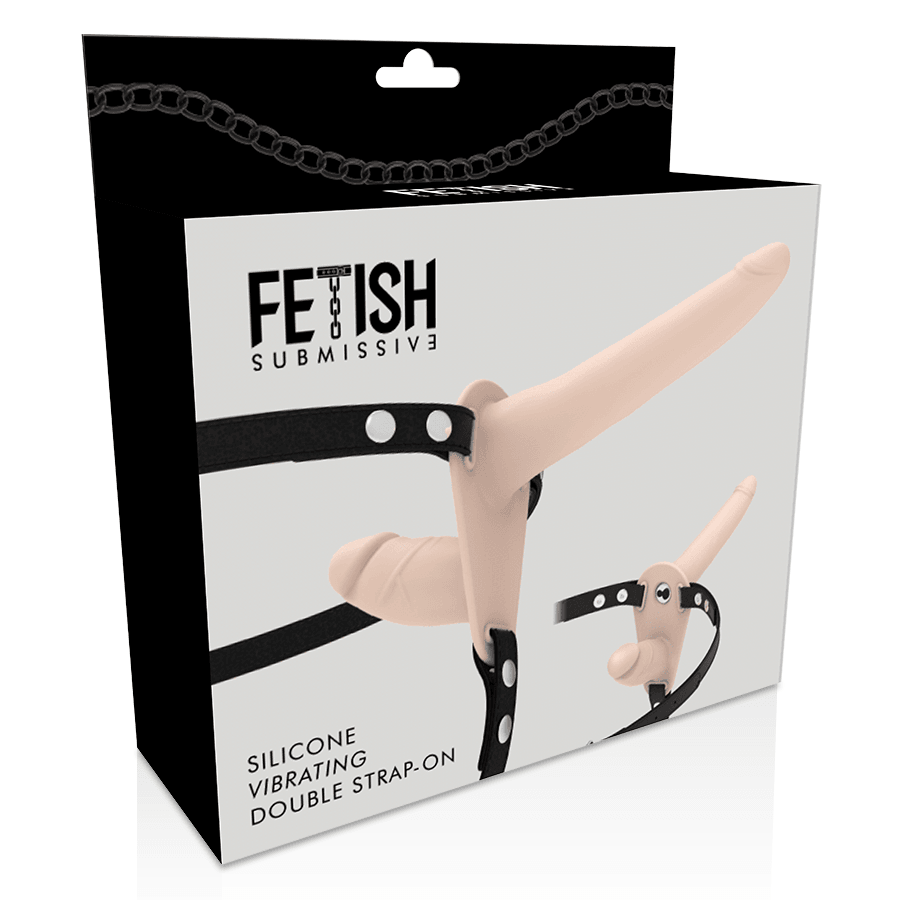 FETISH SUBMISSIVE HARNESS - DOBLE PENETRACIÓN VIBRADOR FLESH UP - Sensuana.es