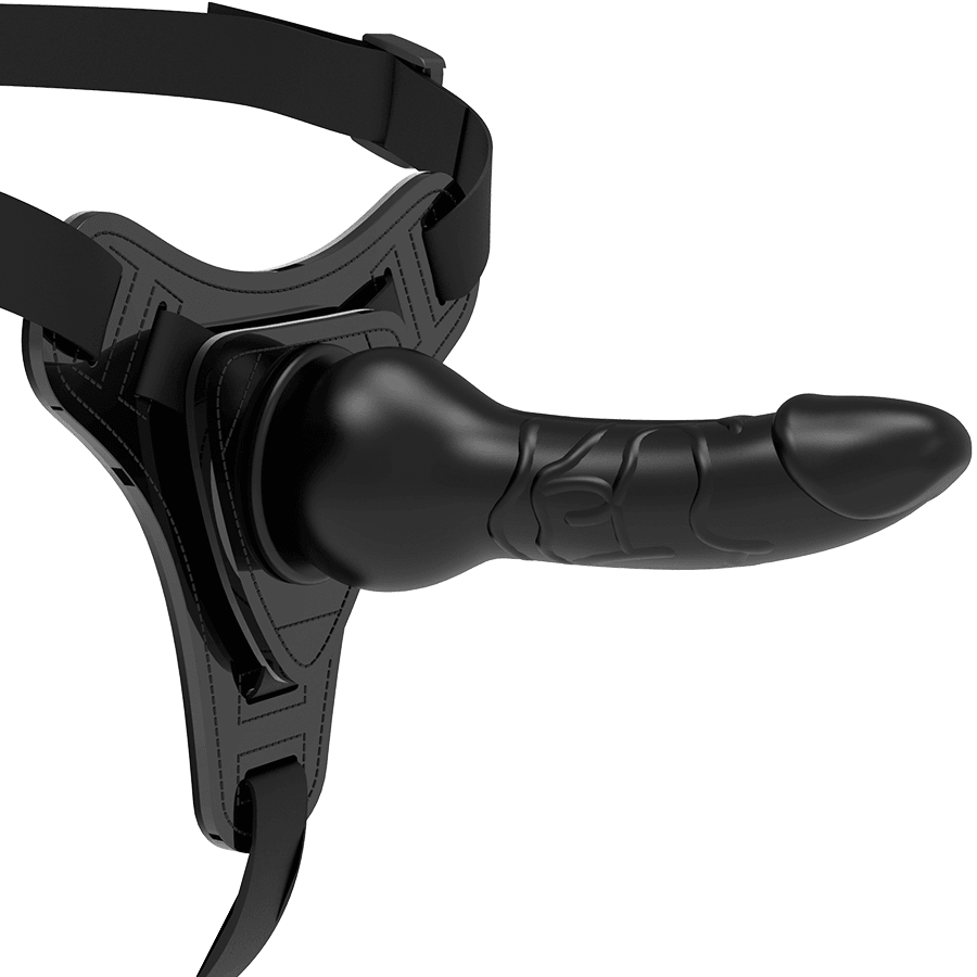 FETISH SUBMISSIVE HARNESS - SILICONA NEGRO REALISTIC 16 CM - Sensuana.es