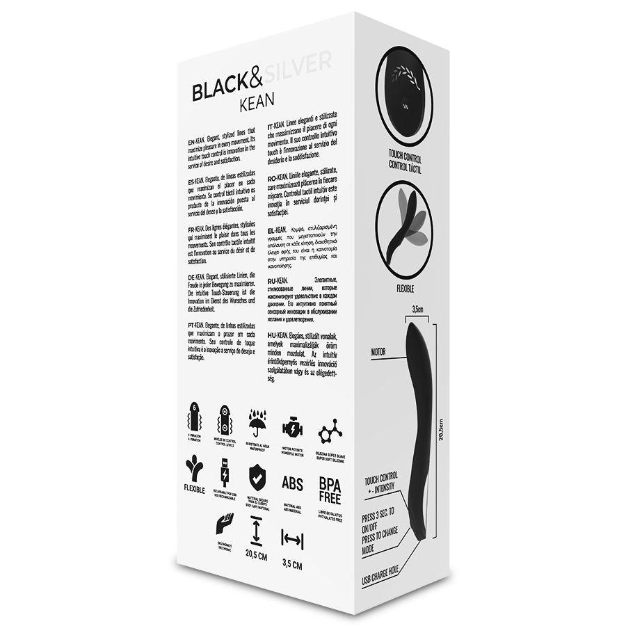 BLACK&SILVER - KEAN VIBRADOR TOUCH CONTROL - Sensuana.es