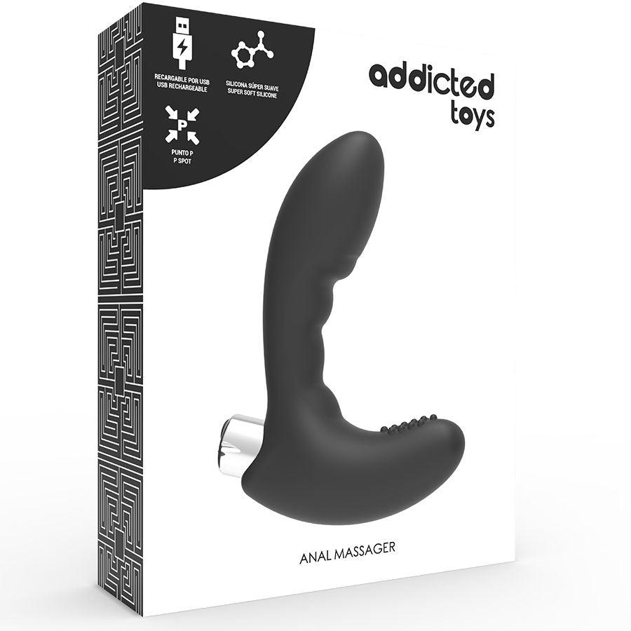 ADDICTED TOYS - VIBRADOR PROSTTICO RECARGABLE MODEL 4 - NEGRO - Sensuana.es