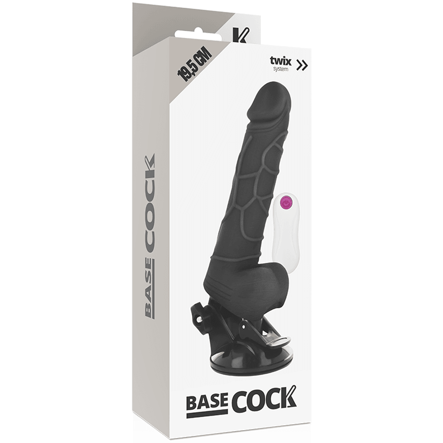 BASECOCK - VIBRADOR REALISTICO CONTROL REMOTO NATURAL CON TESTICULOS 19.5 CM -O- 4 CM - Sensuana.es