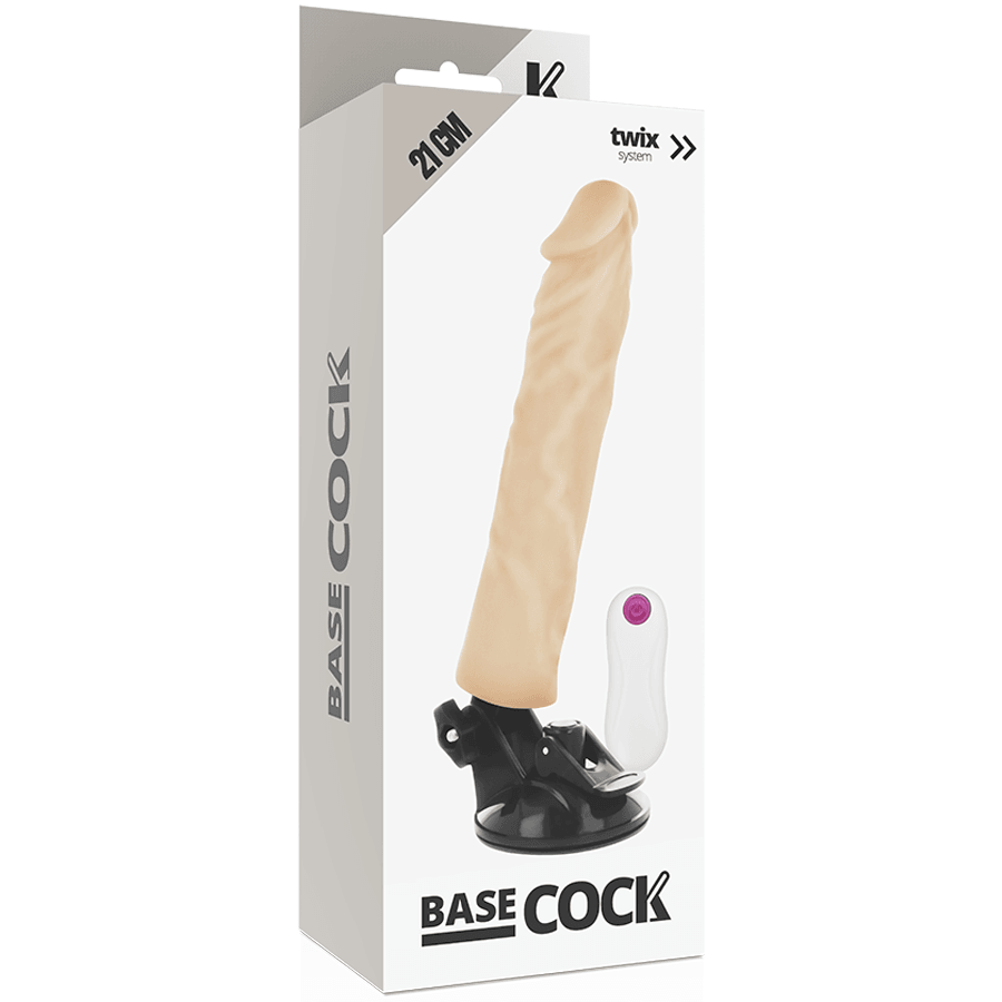 BASECOCK - VIBRADOR REALISTICO CONTROL REMOTO NATURAL 21 CM -O- 4 CM - Sensuana.es