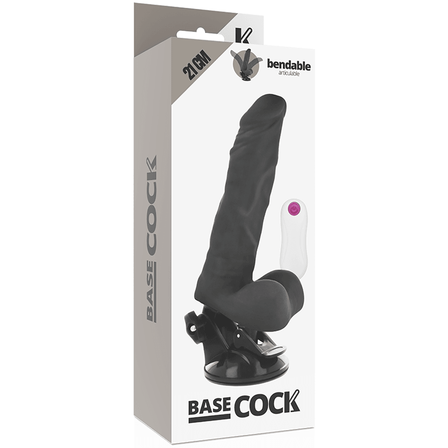 BASECOCK - VIBRADOR ARTICULABLE CONTROL REMOTO NATURAL 21 CM -O- 5 CM - Sensuana.es