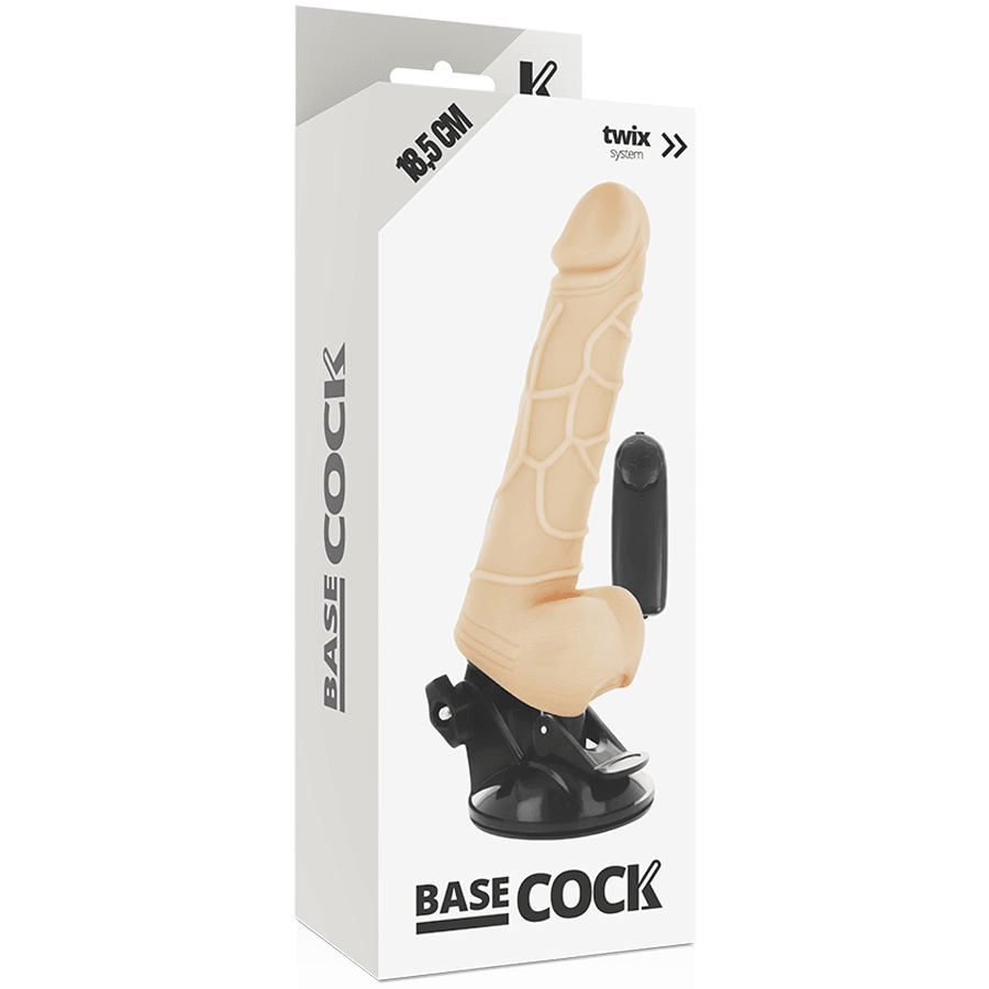 BASECOCK - VIBRADOR REALISTICO CONTROL REMOTO NATURAL 18.5 CM -O- 4CM - Sensuana.es