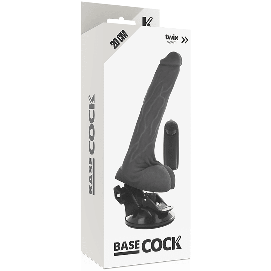 BASECOCK - VIBRADOR REALISTICO CONTROL REMOTO NATURAL CON TESTICULOS 20 CM -O- 4 CM - Sensuana.es