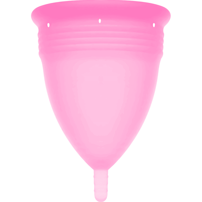 STERCUP - COPA MENSTRUAL FDA SILICONA ROSA - TALLA L - Sensuana.es