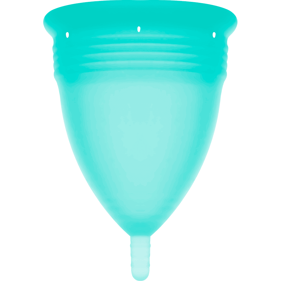 STERCUP - COPA MENSTRUAL FDA SILICONA TALLA L AQUAMARINA - Sensuana.es