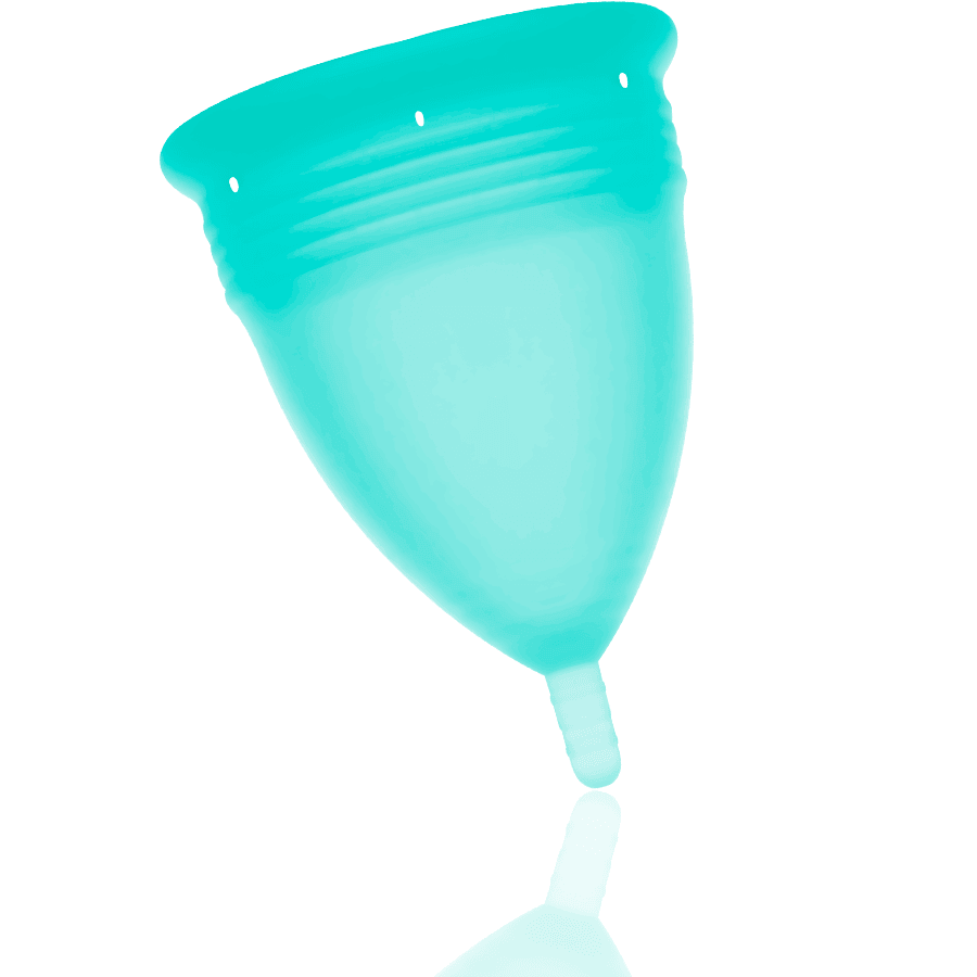 STERCUP - COPA MENSTRUAL FDA SILICONA TALLA S AQUAMARINA - Sensuana.es