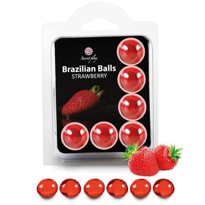 SECRETPLAY - SET 6 BRAZILIAN BALLS FRESA - Sensuana.es