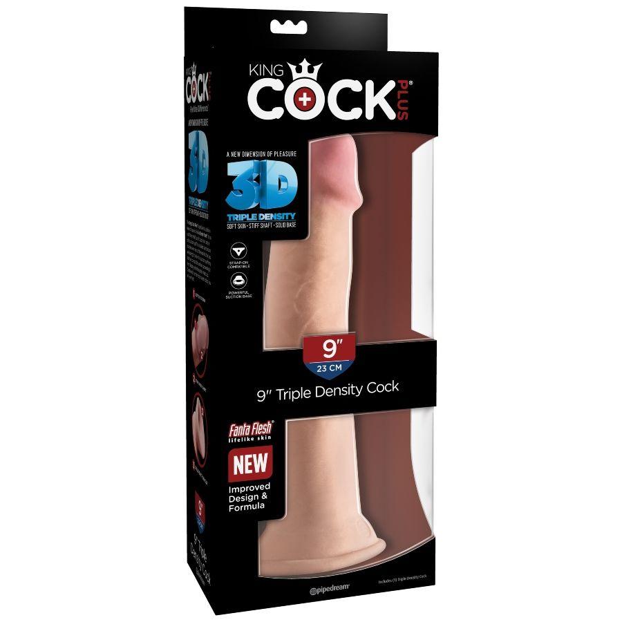 KING COCK - DILDO TRIPLE DENSIDAD 23 CM - Sensuana.es