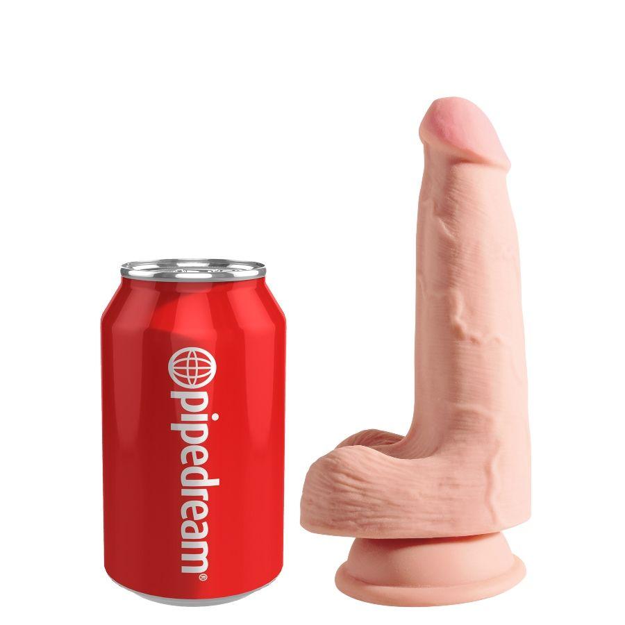 KING COCK - DILDO TRIPLE DENSIDAD 13 CM CON TESTICULOS - Sensuana.es