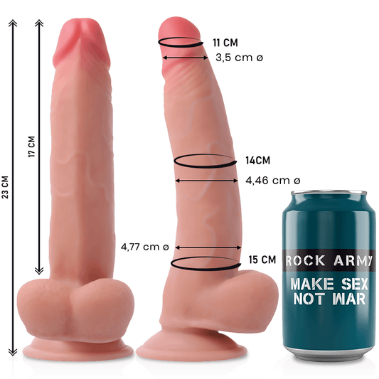 ROCKARMY - DUAL DENSITY LEOPARD DILDO REALISTA 23 CM -O- 4.77 CM - Sensuana.es