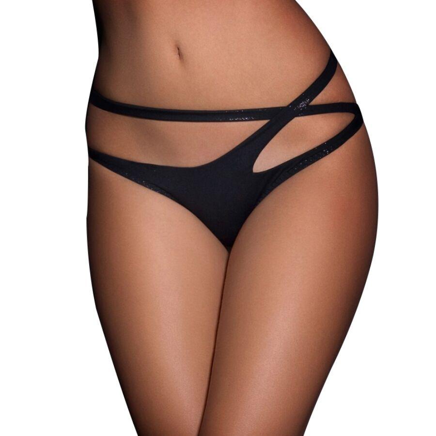 QUEEN LINGERIE - PANTIES WITH DOUBLE CROSS STRAPS S/M