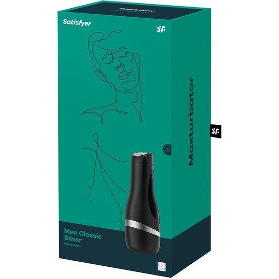 SATISFYER - MASTURBADOR MEN CLASSIC PLATA - Sensuana.es