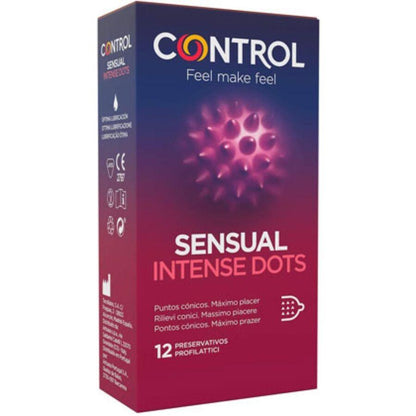 CONTROL - SPIKE PRESERVATIVOS CON PUNTOS CONICOS 12 UNIDADES - Sensuana.es