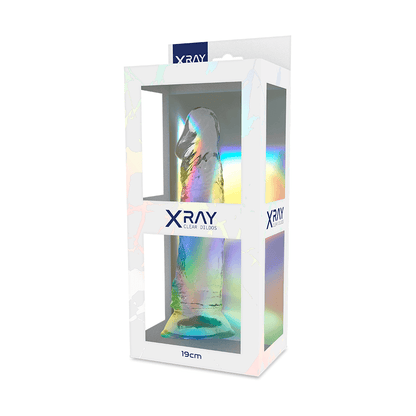 X RAY - CLEAR DILDO TRANSPARENTE 19 CM -O- 4 CM - Sensuana.es