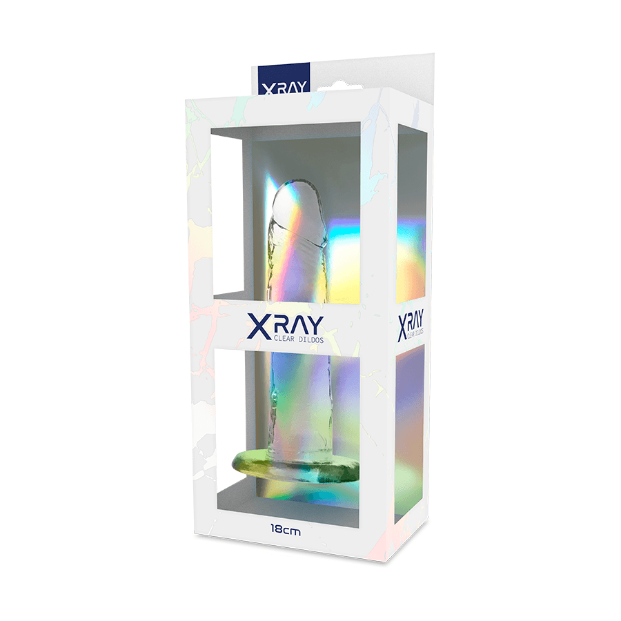 X RAY - CLEAR DILDO TRANSPARENTE 18 CM -O- 4 CM - Sensuana.es