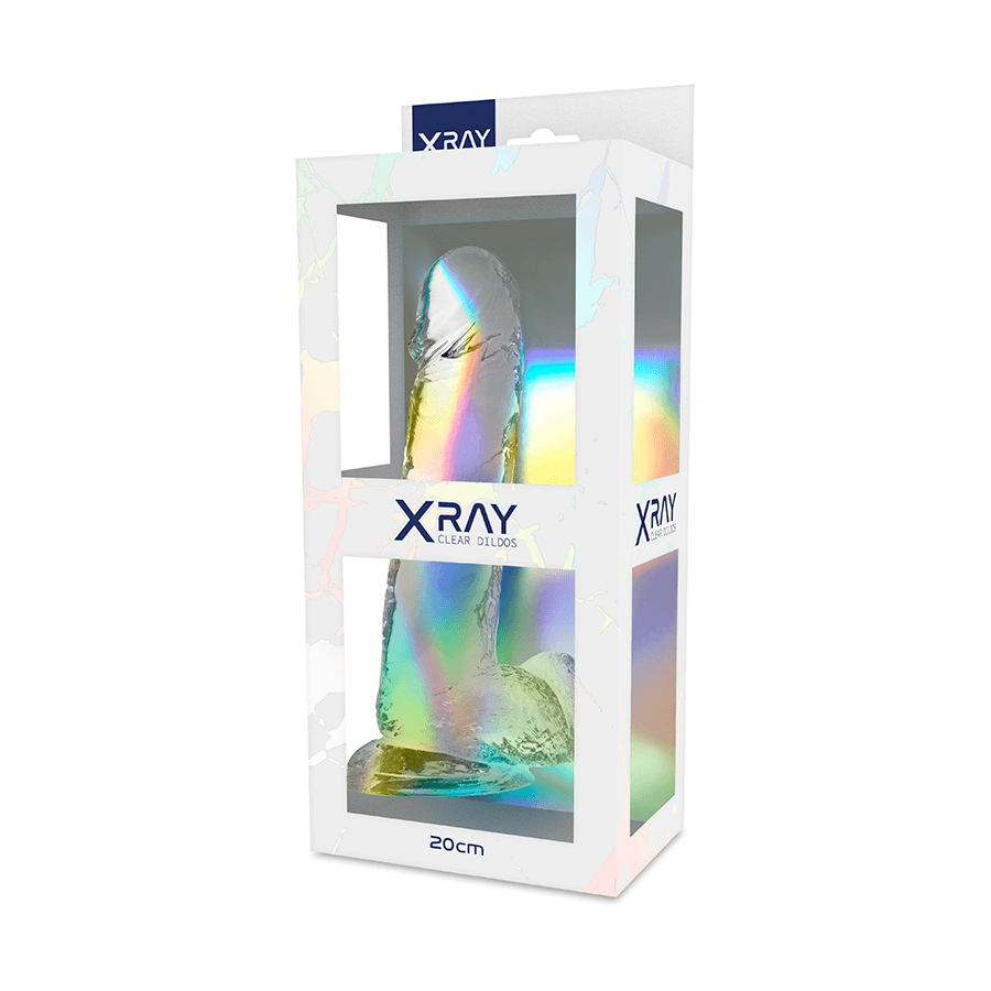 X RAY - CLEAR DILDO REALISTA TRANSPARENTE 20 CM -O- 4.5 CM - Sensuana.es