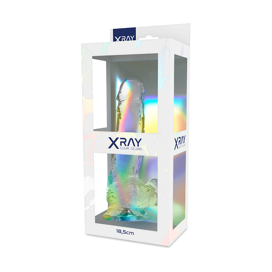 X RAY - CLEAR DILDO REALISTA TRANSPARENTE 18.5 CM -O- 3.8 CM - Sensuana.es