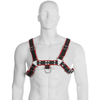 LEATHER BODY - CHAIN HARNESS III BLACK / RED - Sensuana.es