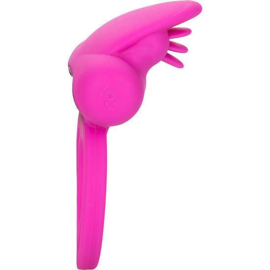 CALEXOTICS - DUAL CLIT FLICKER ENHANCER DUPLO VIBRATÓRIO ANEL DE SILICONE ROSA