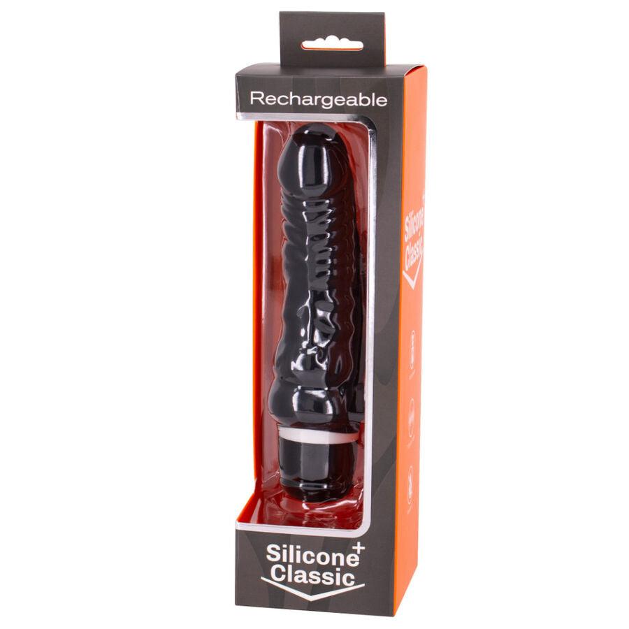 SETE CRIAÇÕES - VIBRADOR RECARREGÁVEL PRETO 7V 18 CM MODELO 2