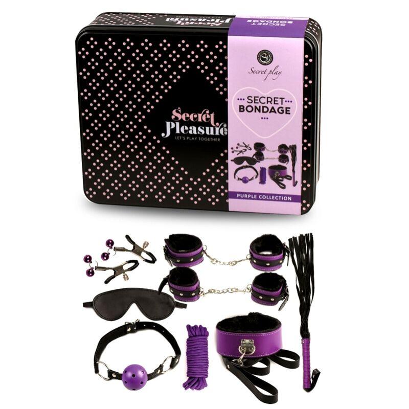 SECRETPLAY - BDSM SET 8PCS LILA / NEGRO - Sensuana.es