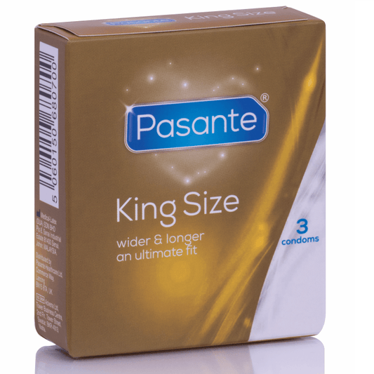 PASANTE - PRESERVATIVOS KING MS LARGOS Y ANCHOS 3 UNIDADES - Sensuana.es