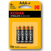 KODAK - PILHA ALCALINA XTRALIFE AAA LR03 BLISTER*4