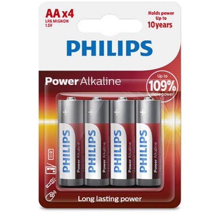 PHILIPS - PILHA ALCALINA AA LR6 BLISTER*4