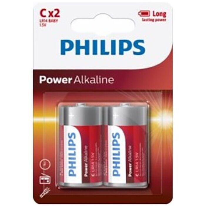 PHILIPS - BATERIA ALCALINA C LR14 BLISTER*2