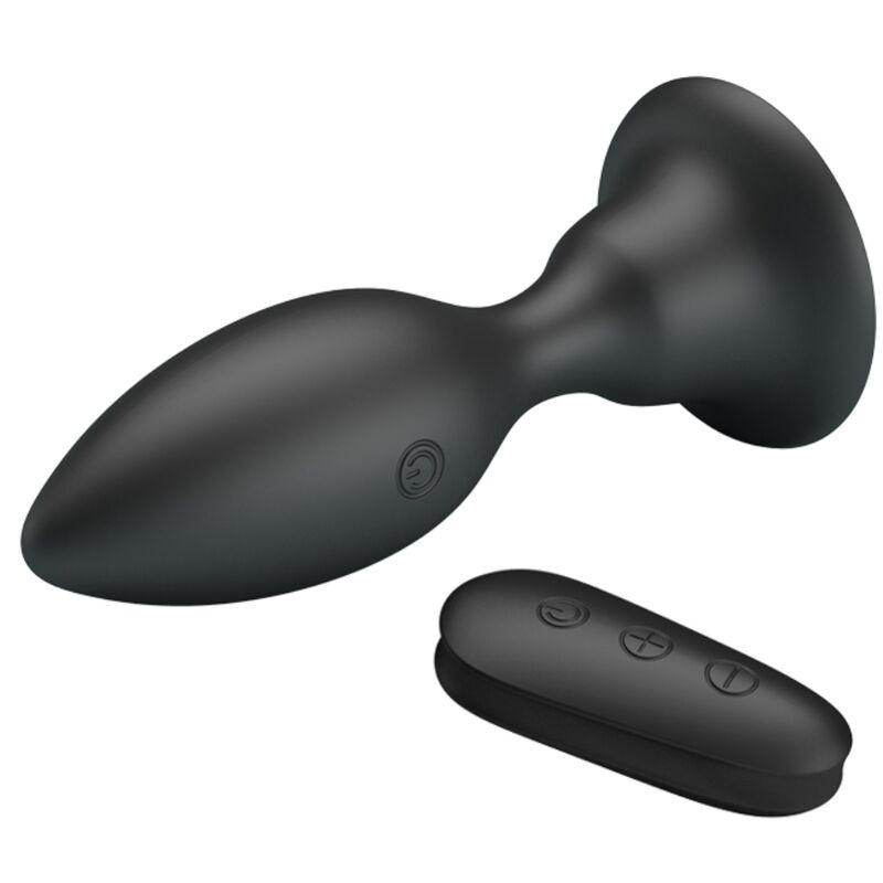 MR PLAY - PLUG ANAL COM CONTROLE REMOTO VIBRAÇÃO PRETO