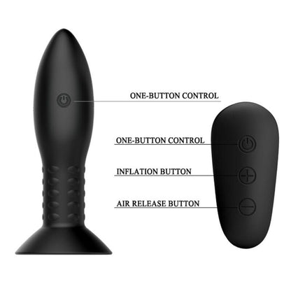 MR PLAY - PLUG CON BOLAS ROTADORAS NEGRO CONTROL REMOTO - Sensuana.es