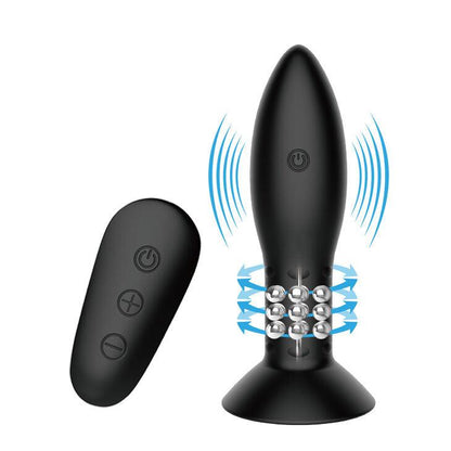 MR PLAY - PLUG CON BOLAS ROTADORAS NEGRO CONTROL REMOTO - Sensuana.es